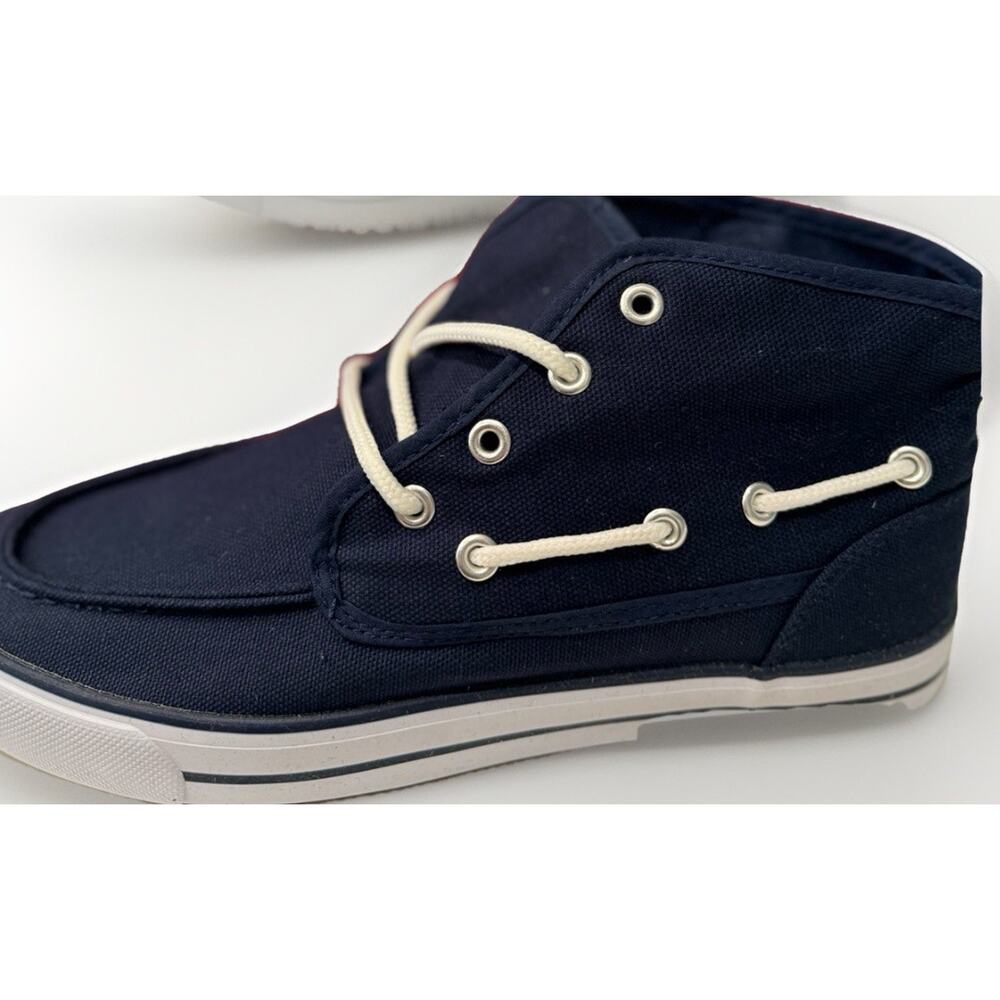 The Limited Boat Shoe Navy Blue Size 7 Canvas Casual Lace Unisex